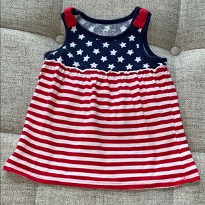 Jumping Beans Navy and Red Stars & Stripes Tank Top